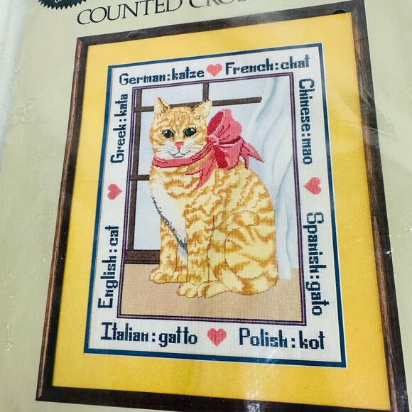 Something Special Counted Cross Stitch Kit International Cat Picture Crafts New - Picture 4 of 7